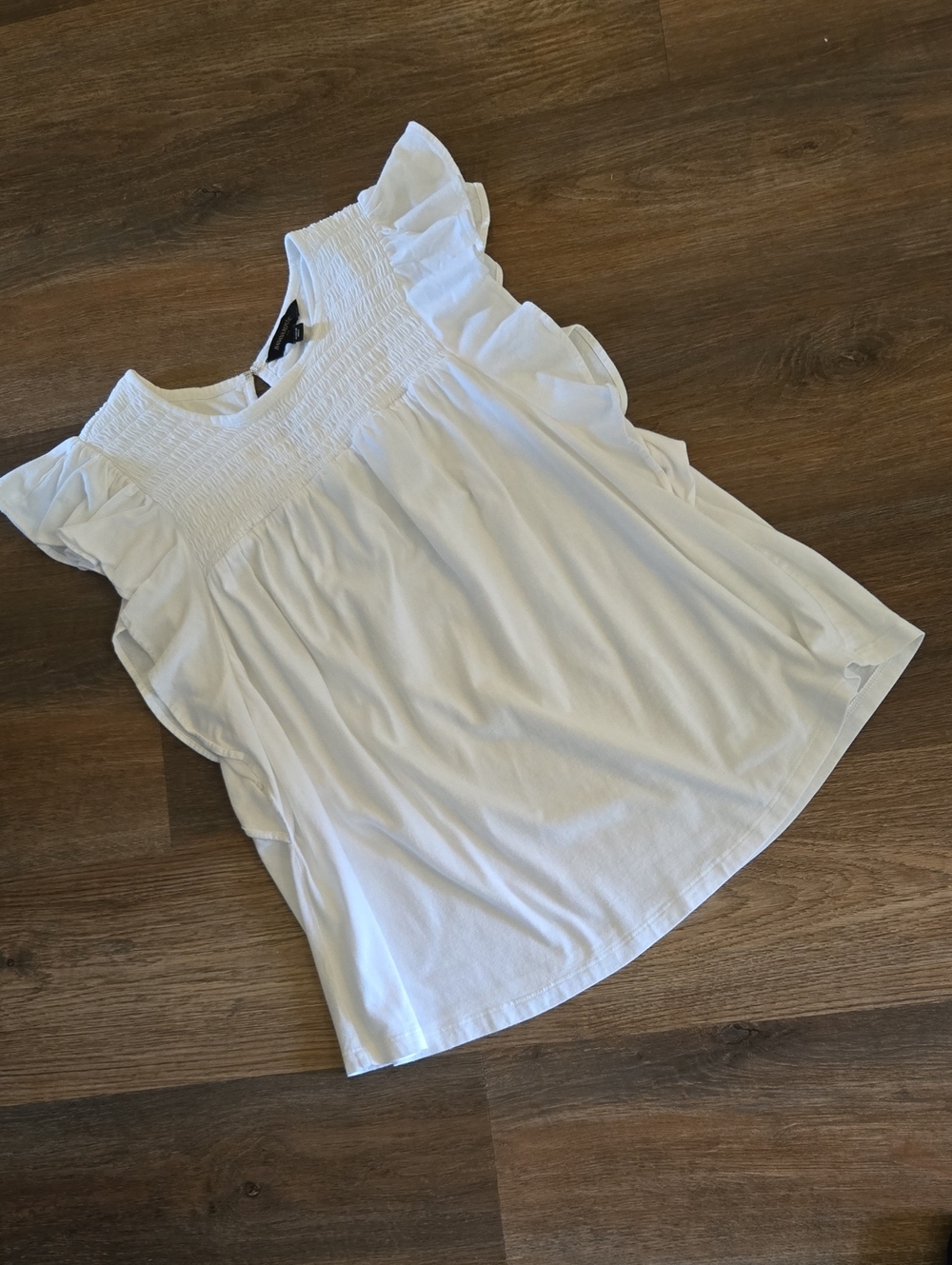 Banana Republic Smocked Flutter Sleeve Top